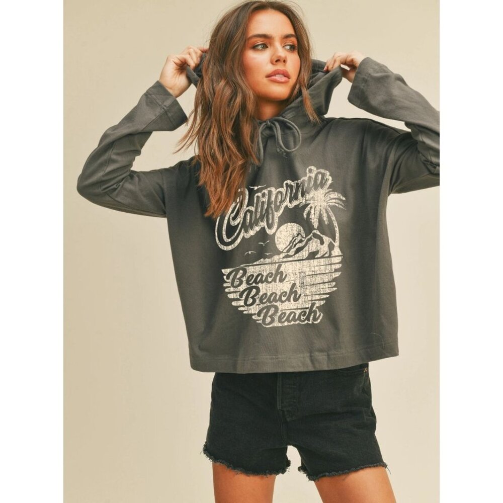 New California Beach Graphic Hooded Tee